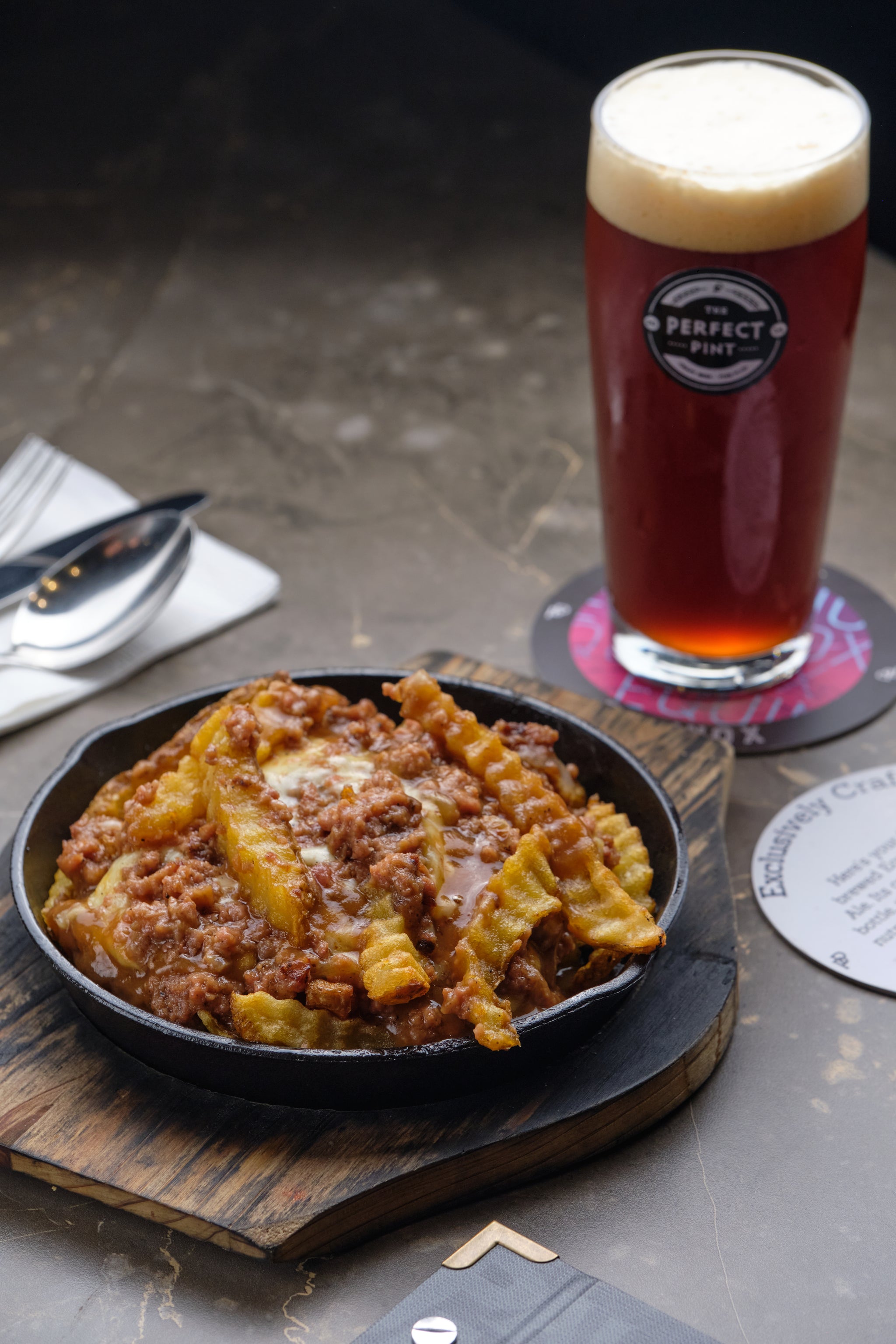 The Perfect Pint Poutine w/ Peppery Beef